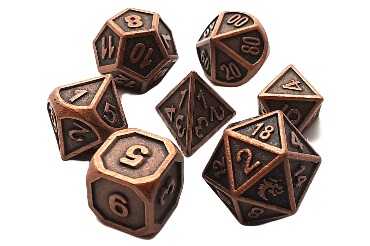 Dice - Metal, Dwarven Forged, Ancient Bronze