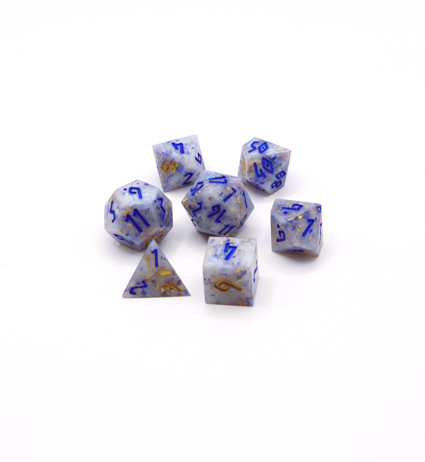 Dice - Handmade, Gray Marble