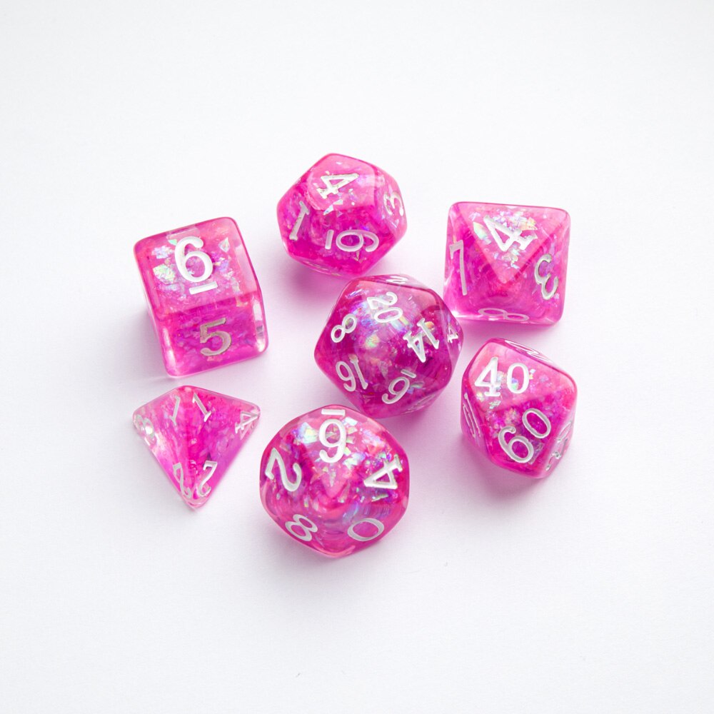 Dice - Glitter Infused - Pink
