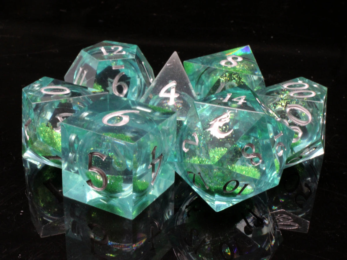 Dice - Liquid Infused, Emerald Fury
