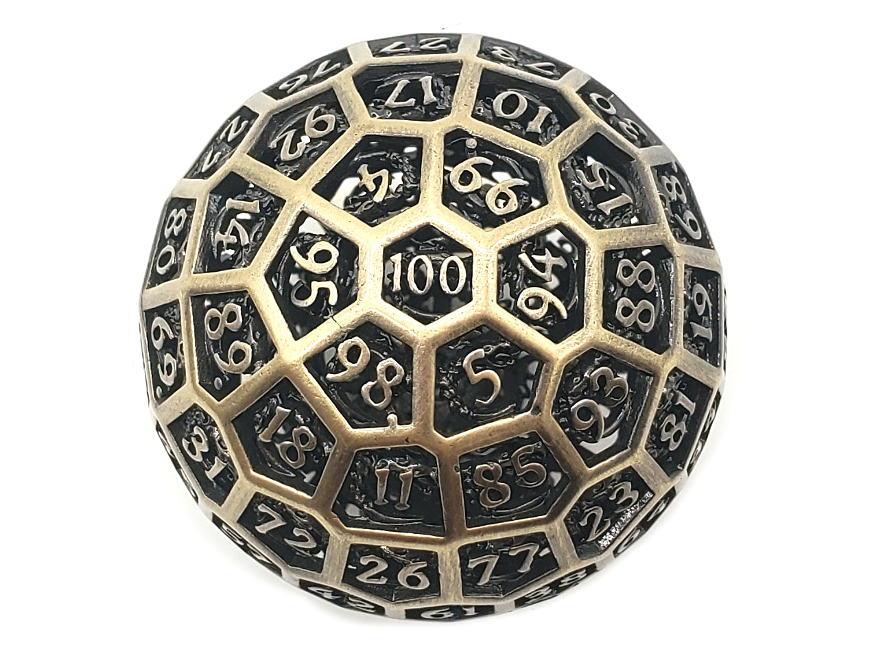 Dice - Metal, Ancient Gold, D100