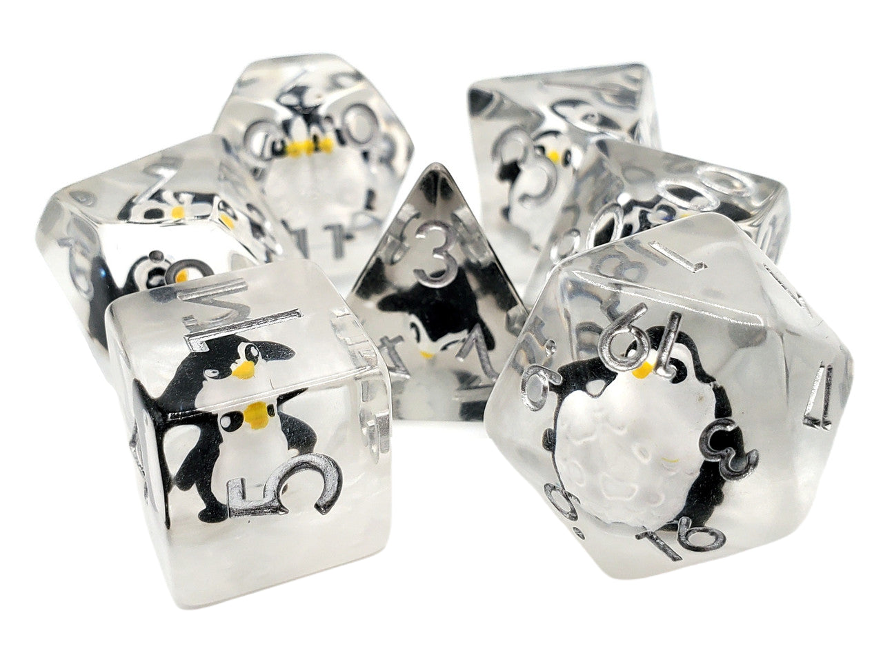 Dice - Resin, Infused, Penguin