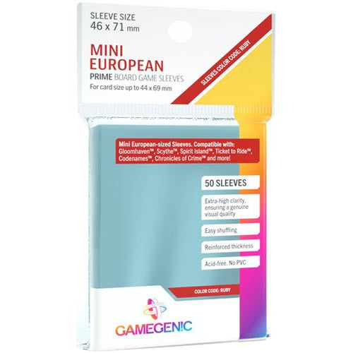 Sleeves, Mini European, Clear, 50 Count