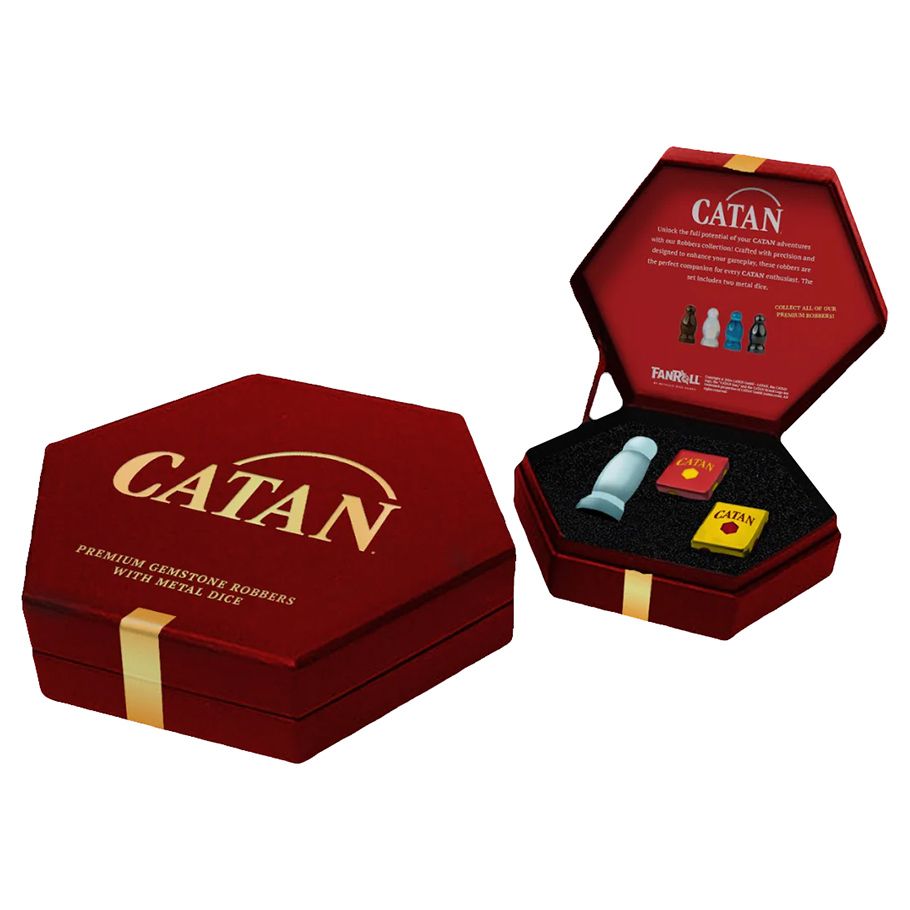 CATAN: Robber & Metal Dice Set: Opalite