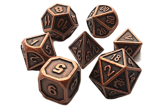 Dice - Metal, Dwarven Forged, Ancient Bronze