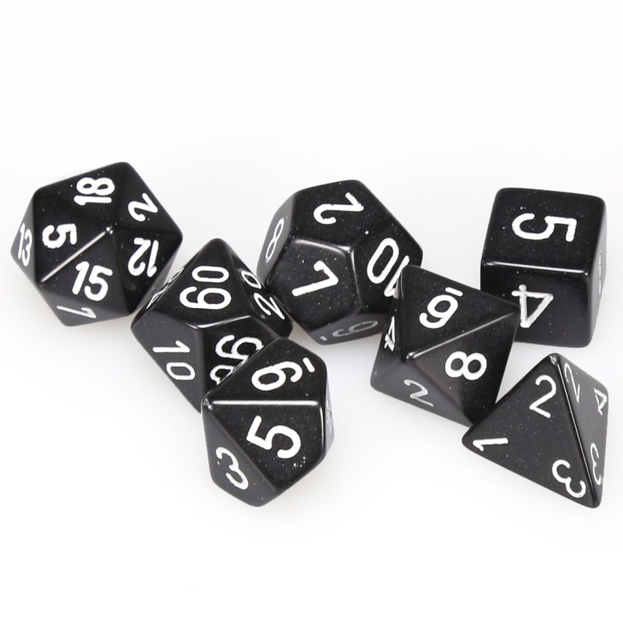 Dice - Black/White, with jar