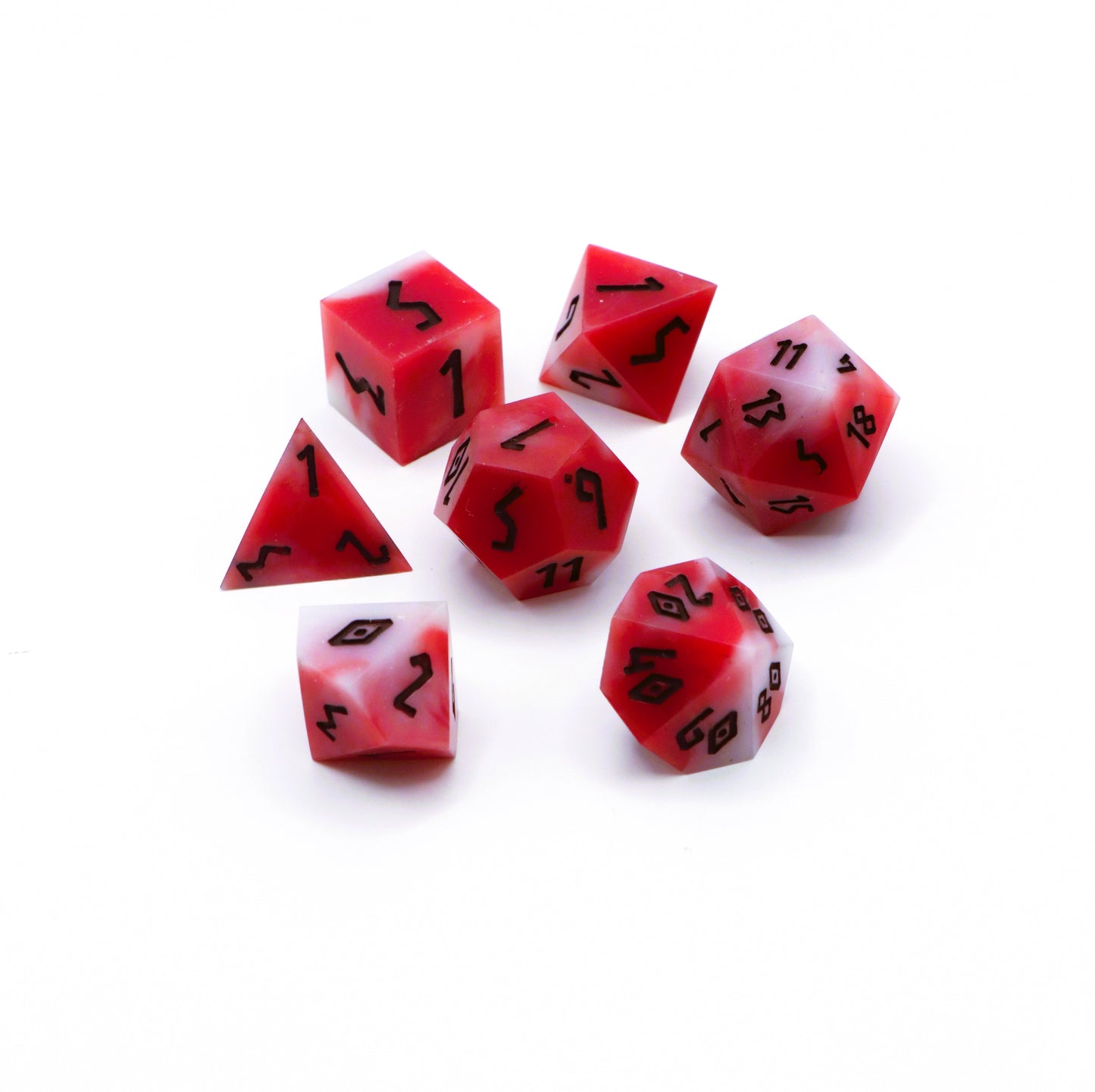 Dice - Handmade, Red and White
