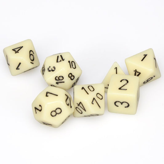 Dice - Ivory/Black, with jar