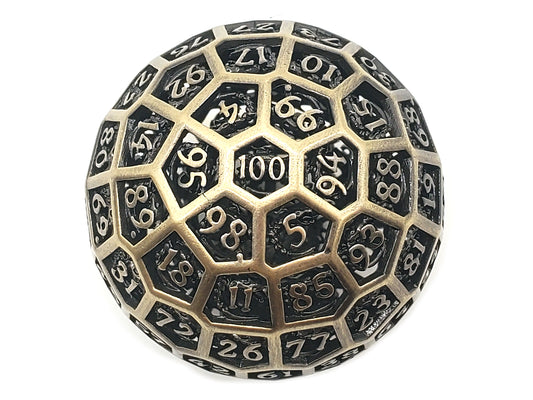 Dice - Metal, Ancient Gold, D100